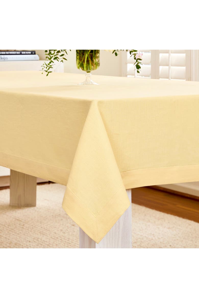 Linen Tablecloth - Fete, Alternate, color, Golden Straw
