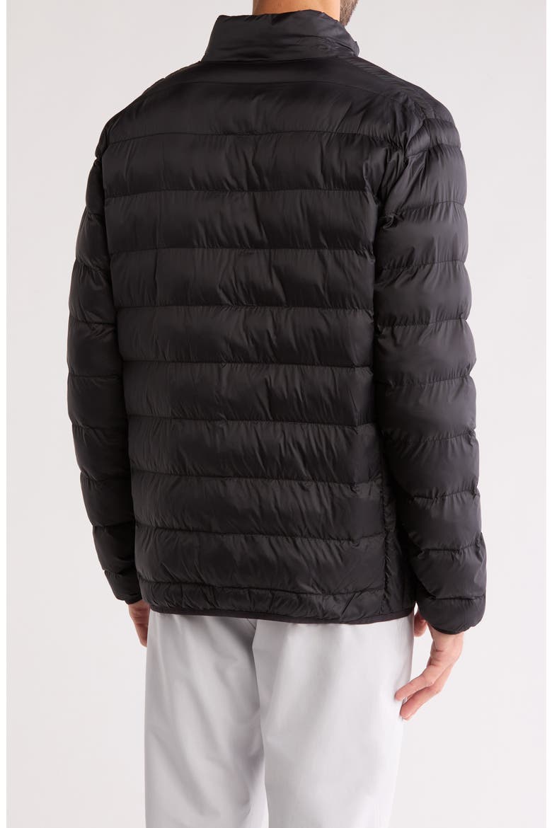 Channel Quilted Puffer Jacket, Alternate, color, CAVIAR