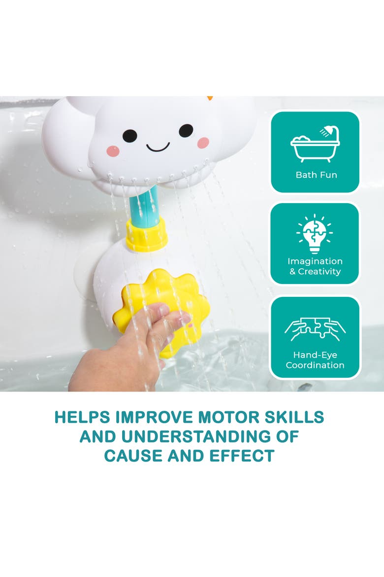 Cloud Design Interactive Bath Toy Shower Head, Alternate, color, Multicolor