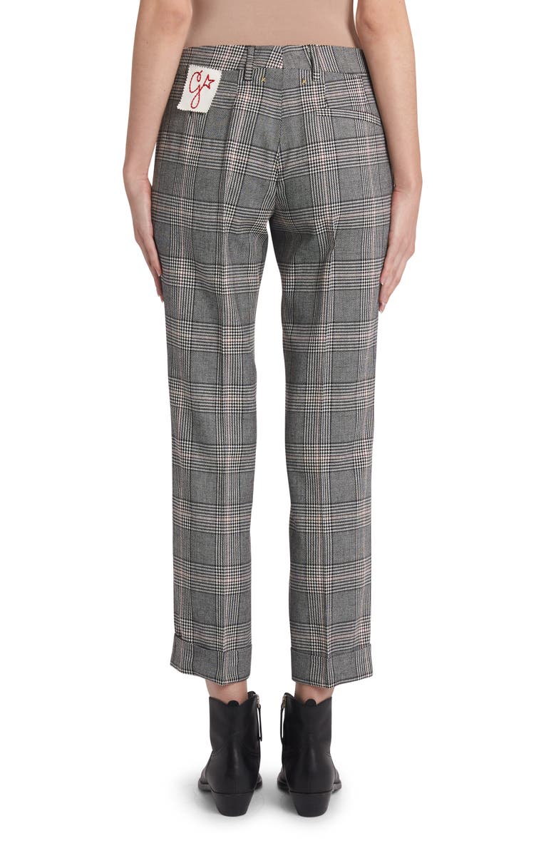 Golden Goose Daria Glen Plaid Virgin Wool Blend Cigarette Pants, Alternate, color,