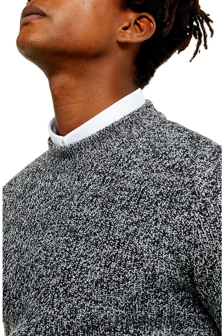 Jaspé Crewneck Sweater, Alternate, color, GREY