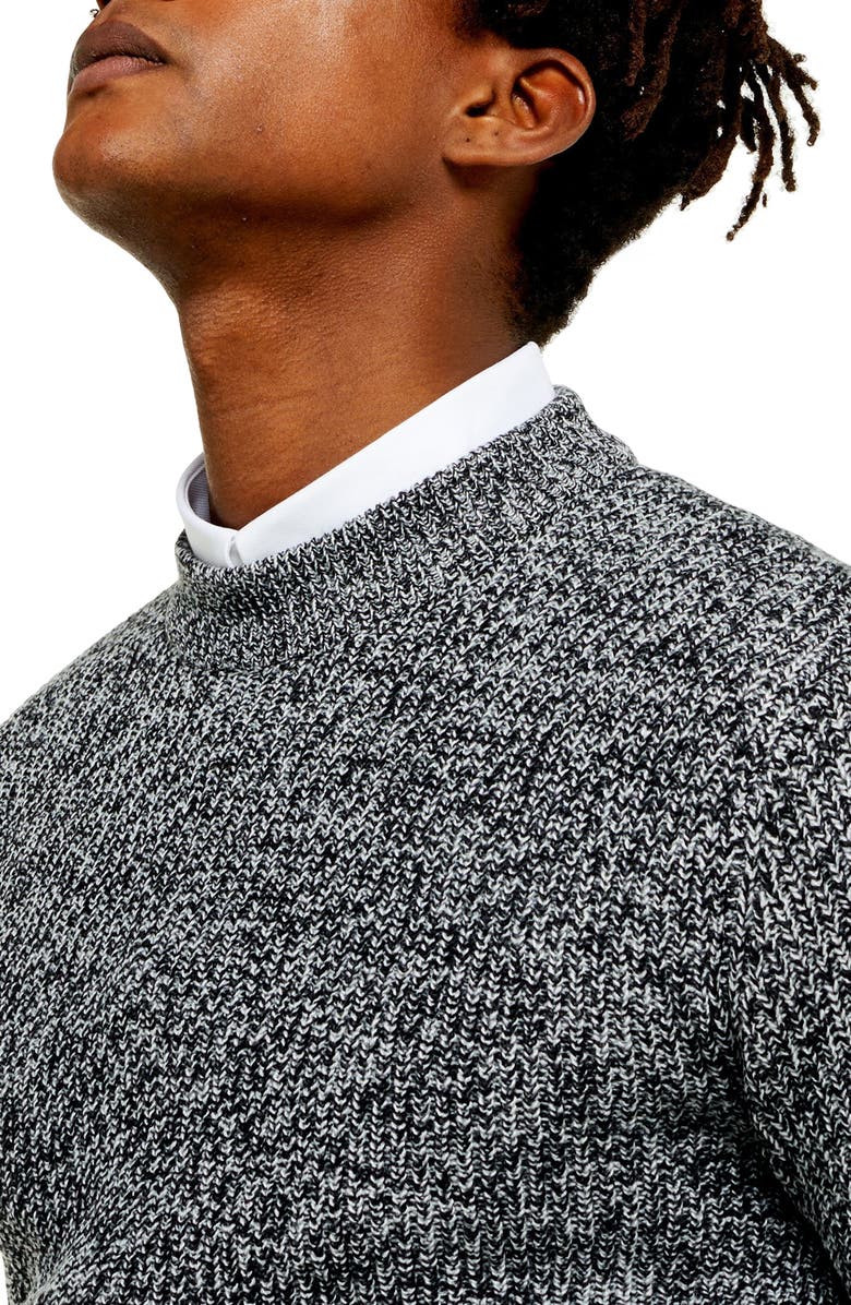 Topman Jaspé Crewneck Sweater, Alternate, color, 