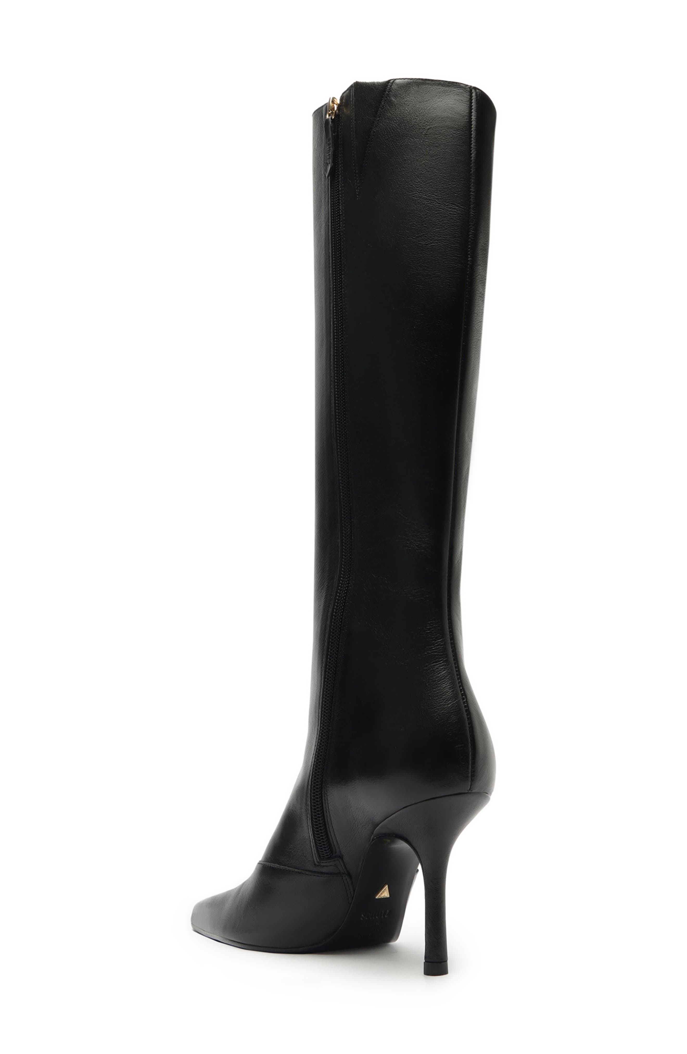 Schutz Raffaela Up Stiletto Pointed Toe Knee High Boot, Alternate, color, 