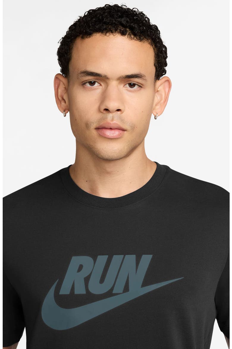 Dri-FIT Running T-Shirt, Alternate, color, BLACK/ MINERAL SLATE