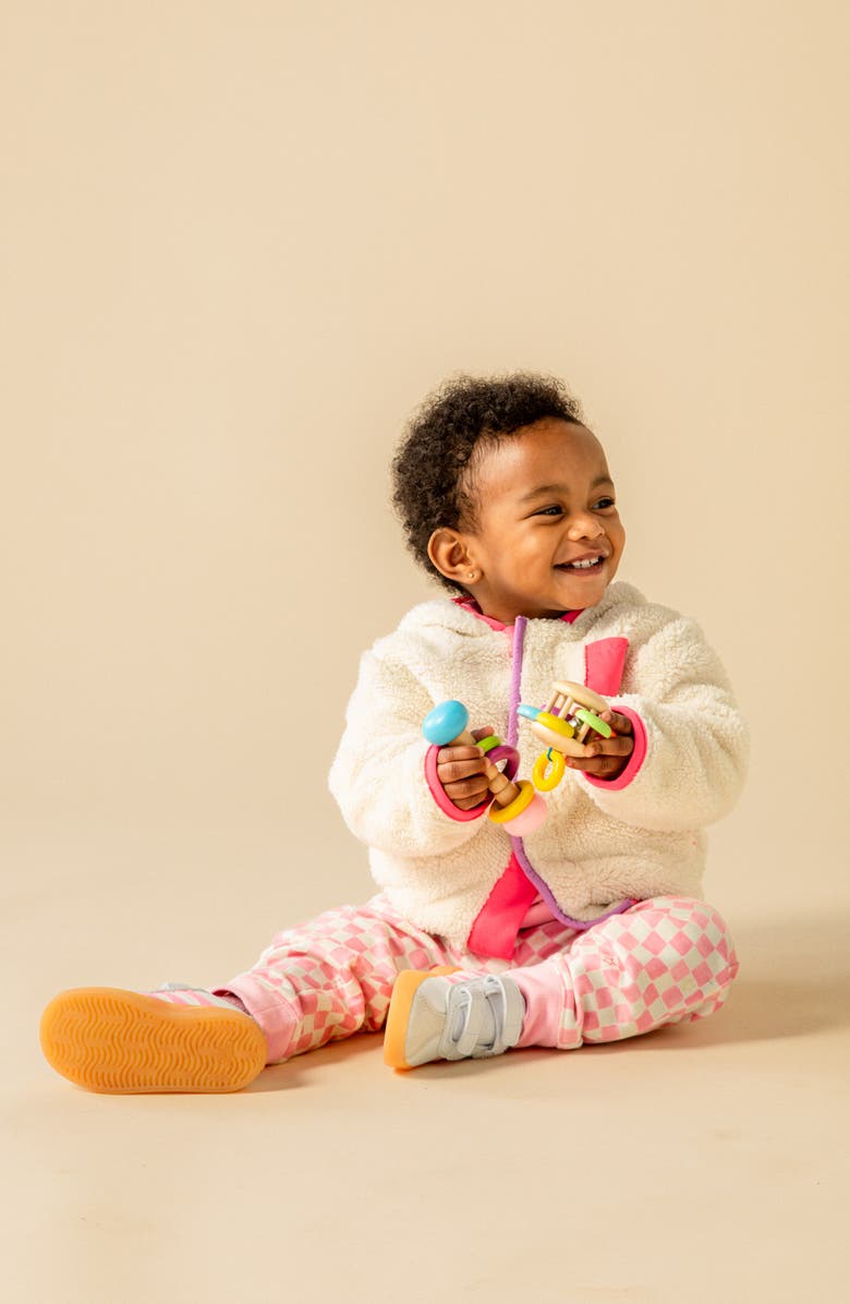 Magnetic Me Gentle High Pile Fleece Hooded Magnetic Jacket, Alternate, color, Beige