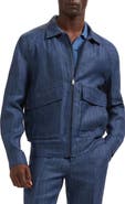Bugatchi Linen Bomber Jacket