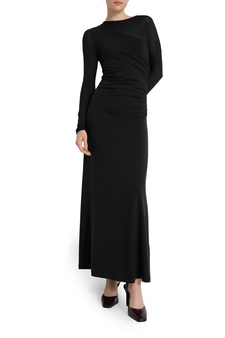 Ambrose Off the Shoulder Maxi Dress, Alternate, color, BLACK