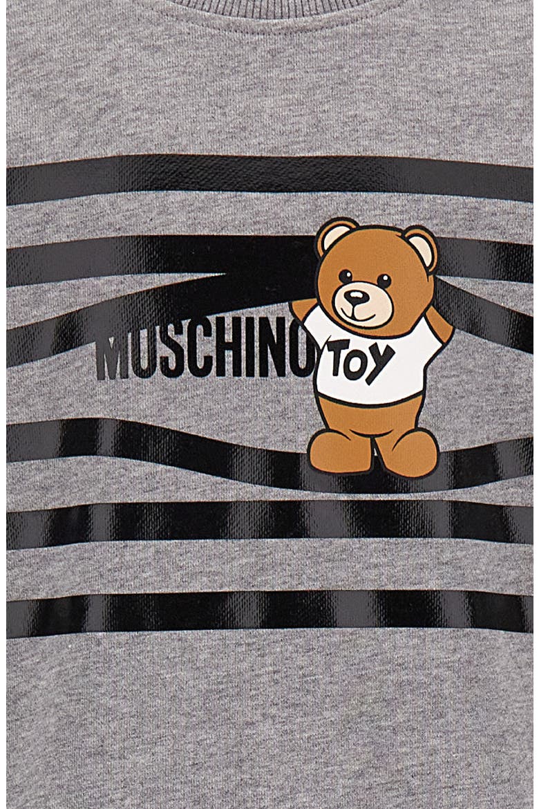 Kids' Stripe Logo Cotton Sweatshirt and Joggers Set, Alternate, color, 60901 GREY MELA