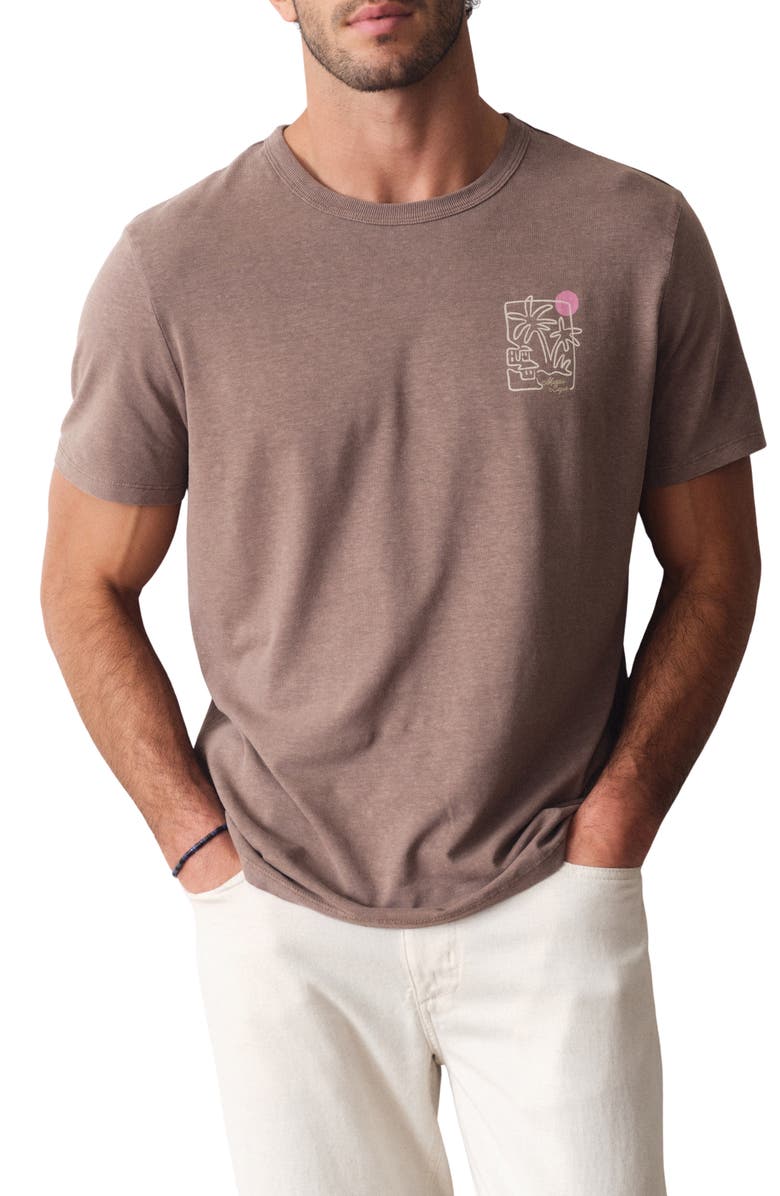 Marine Layer Hemp & Cotton Graphic T-Shirt, Main, color, Coffee Quartz