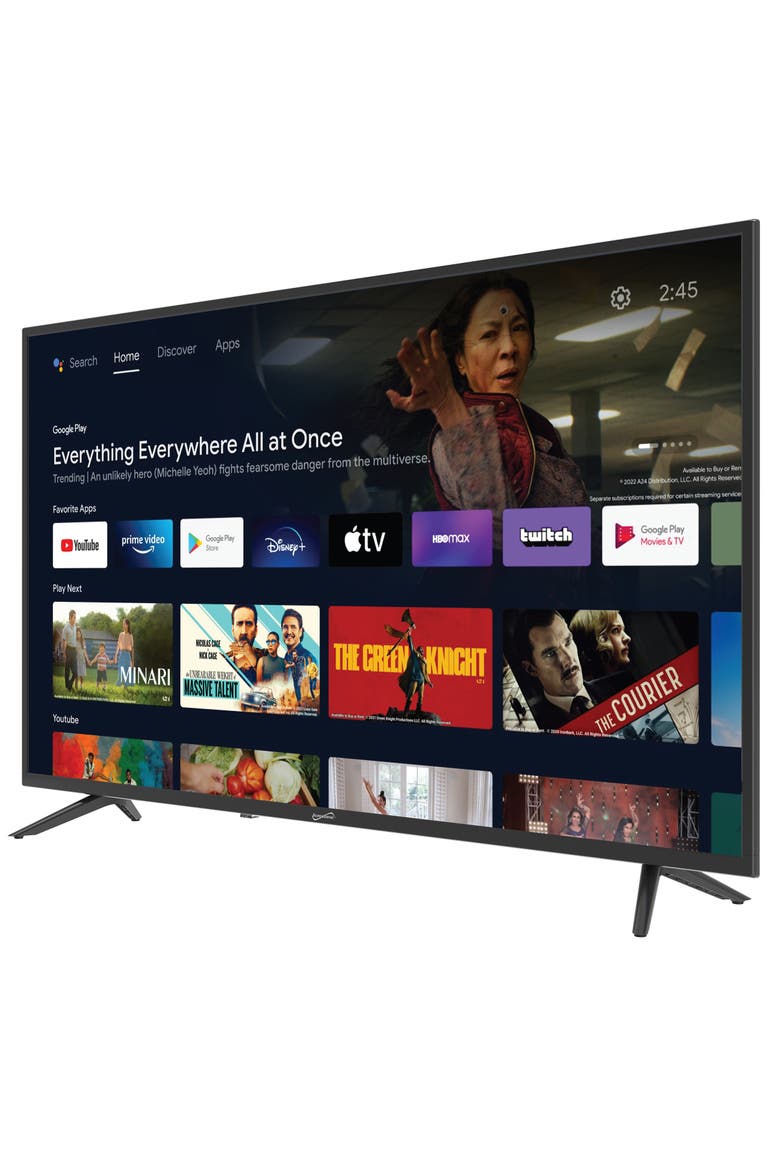 43 Inch LED Smart HDTV, Alternate, color, Black