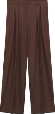 MANGO Pleated Wide Leg Pants