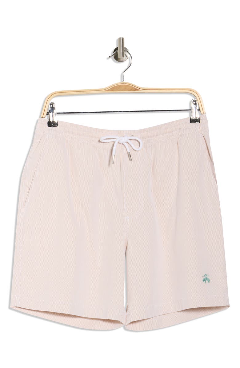 Brooks Brothers Bedford Court Shorts, Main, color, Tan And White