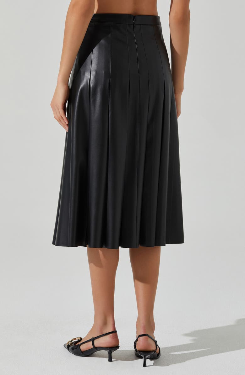 ASTR the Label Vena Pleated Faux Leather Skirt, Alternate, color, 