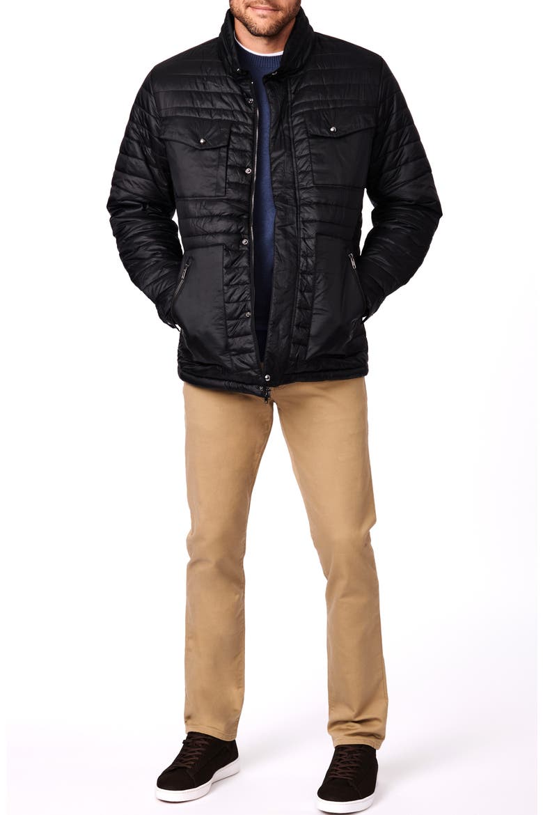 Pathfinder Lightweight Quilted Water Resistant Jacket, Alternate, color, BLACK