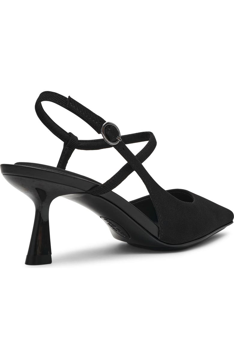 Anne Klein Cosmo Ankle Strap Pump, Alternate, color, Black Stretch