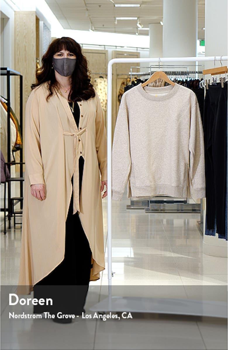 Cara Side Zip Crewneck Sweatshirt, sales video thumbnail