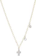 Meira T Diamond Cross Pendant Necklace