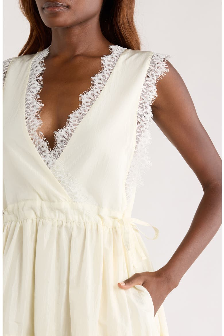 Lace Detail Tiered Dress, Alternate, color, WHITE