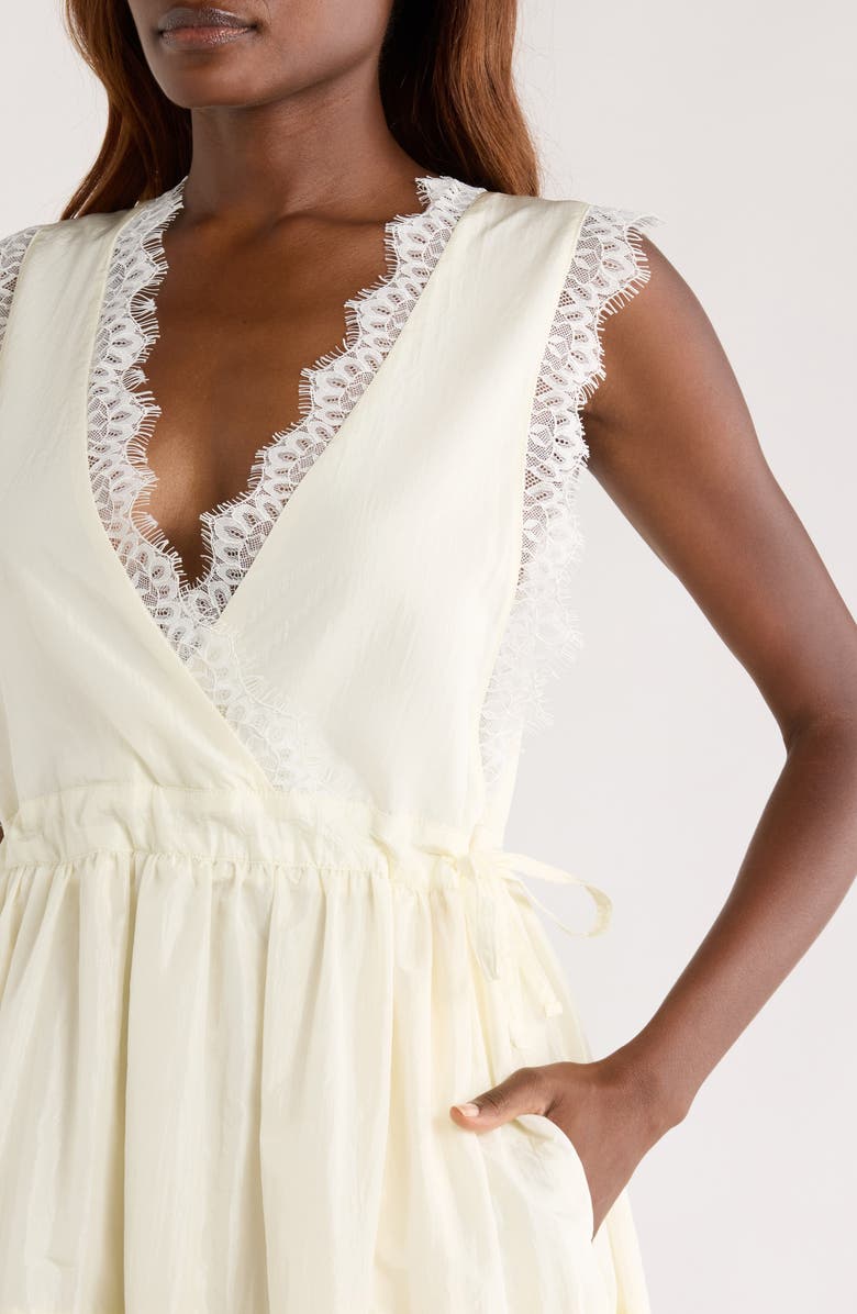 MELLODAY Lace Detail Tiered Dress, Alternate, color, White