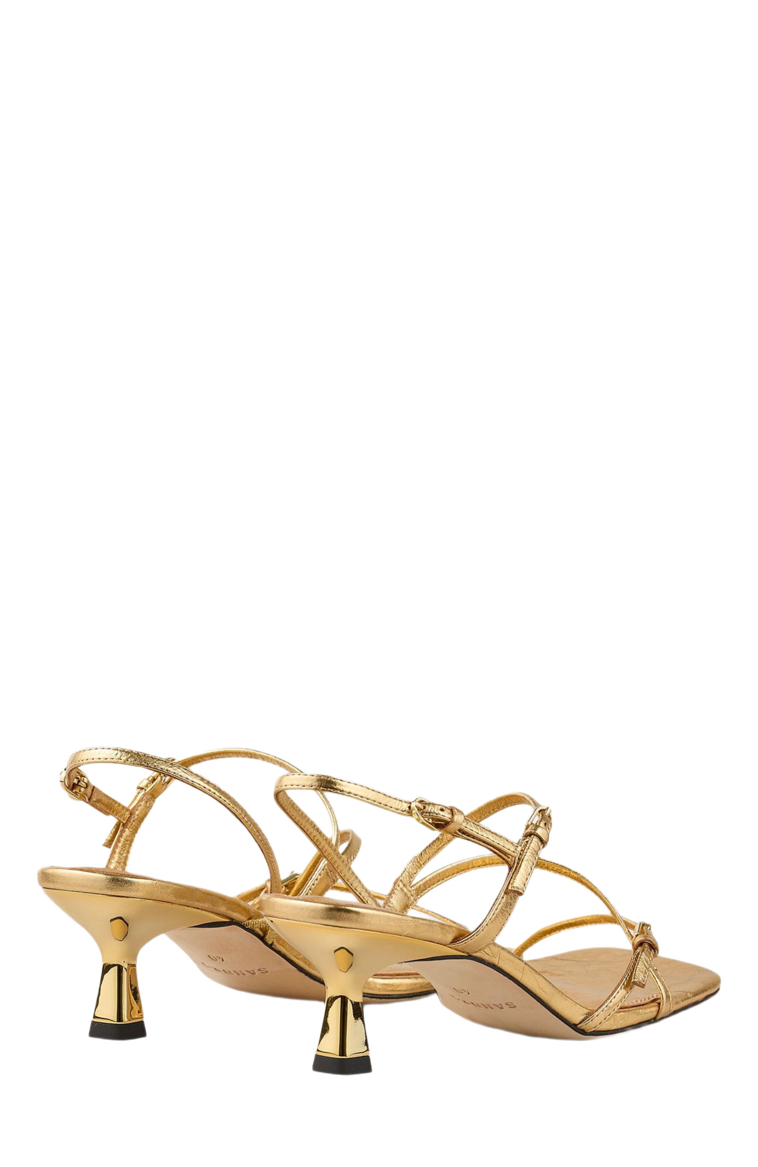 SANDRO Sandals with straps, Alternate, color, Gold