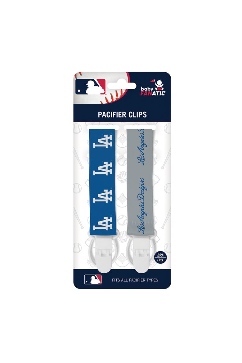 Los Angeles Dodgers Pacifier Clip 2-Pack, Alternate, color, Multicolor