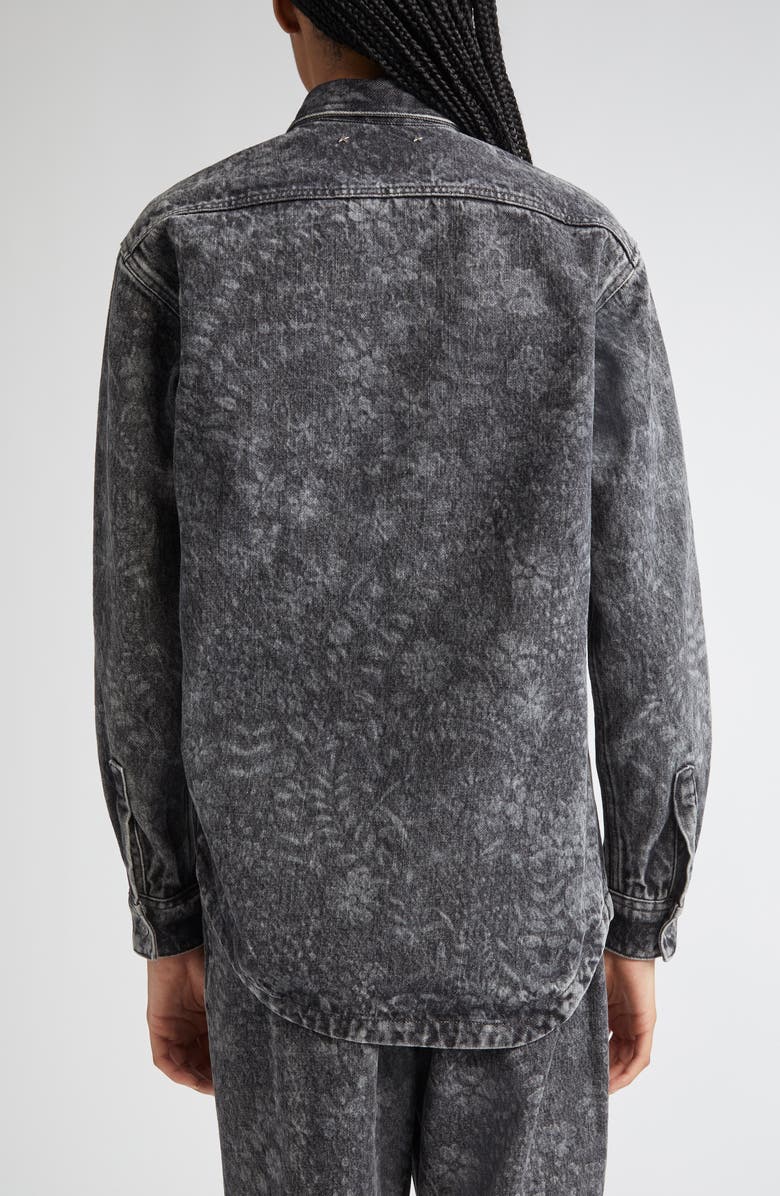 Golden Goose Journey Ollie Boyfriend Denim Button-Up Shirt, Alternate, color, Black Marble