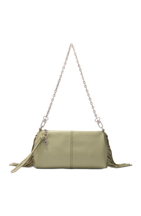 Miss M plain leather clutch bag