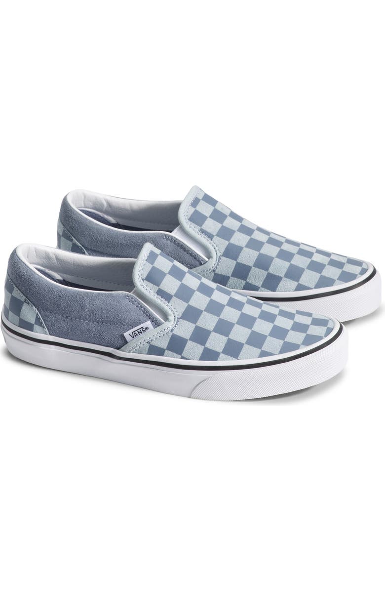 Vans Gender Inclusive Classic Slip-On Sneaker, Main, color, Checkerboard Light Blue