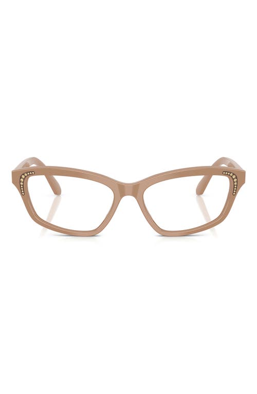 Swarovski 54mm Irregular Optical Glasses In Beige