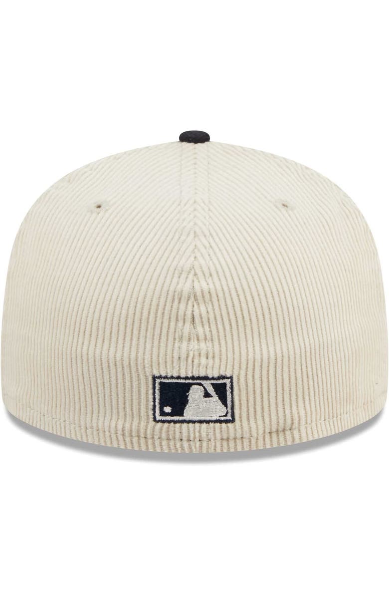 New Era Men's New Era White New York Yankees Corduroy Classic 59FIFTY Fitted Hat, Alternate, color, White