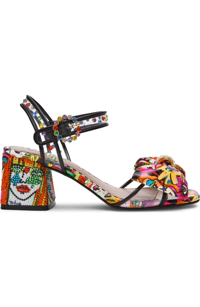 Betsey Johnson Ardell Crystal Embellished Ankle Strap Sandal, Alternate, color, Bright Multi