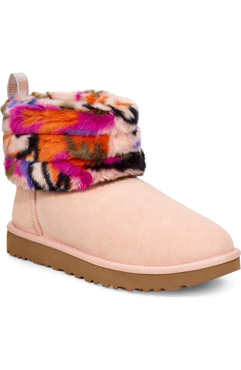 UGG<sup>®</sup> Classic Mini Fluff Quilted Boot, Main, color,
