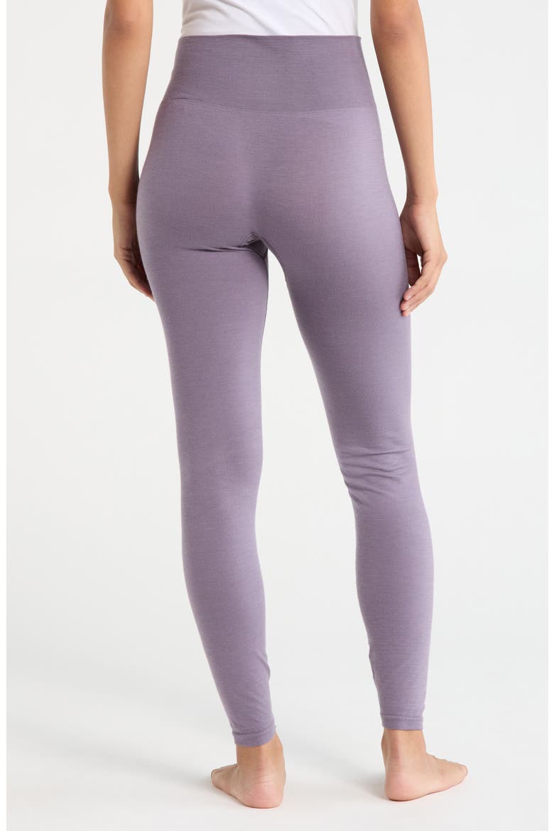 Intraknit All Season Merino Wool Blend Base Layer Leggings, Alternate, color, PURPLE STORM