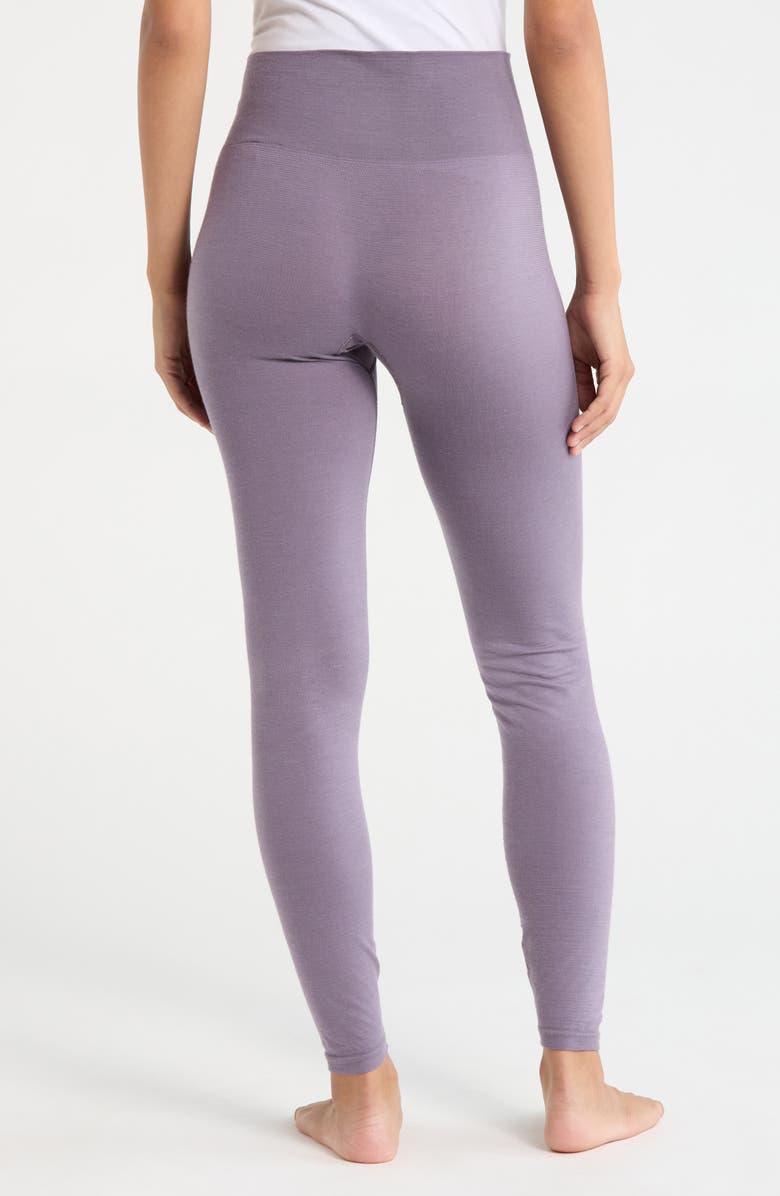 Smartwool Intraknit All Season Merino Wool Blend Base Layer Leggings, Alternate, color, Purple Storm