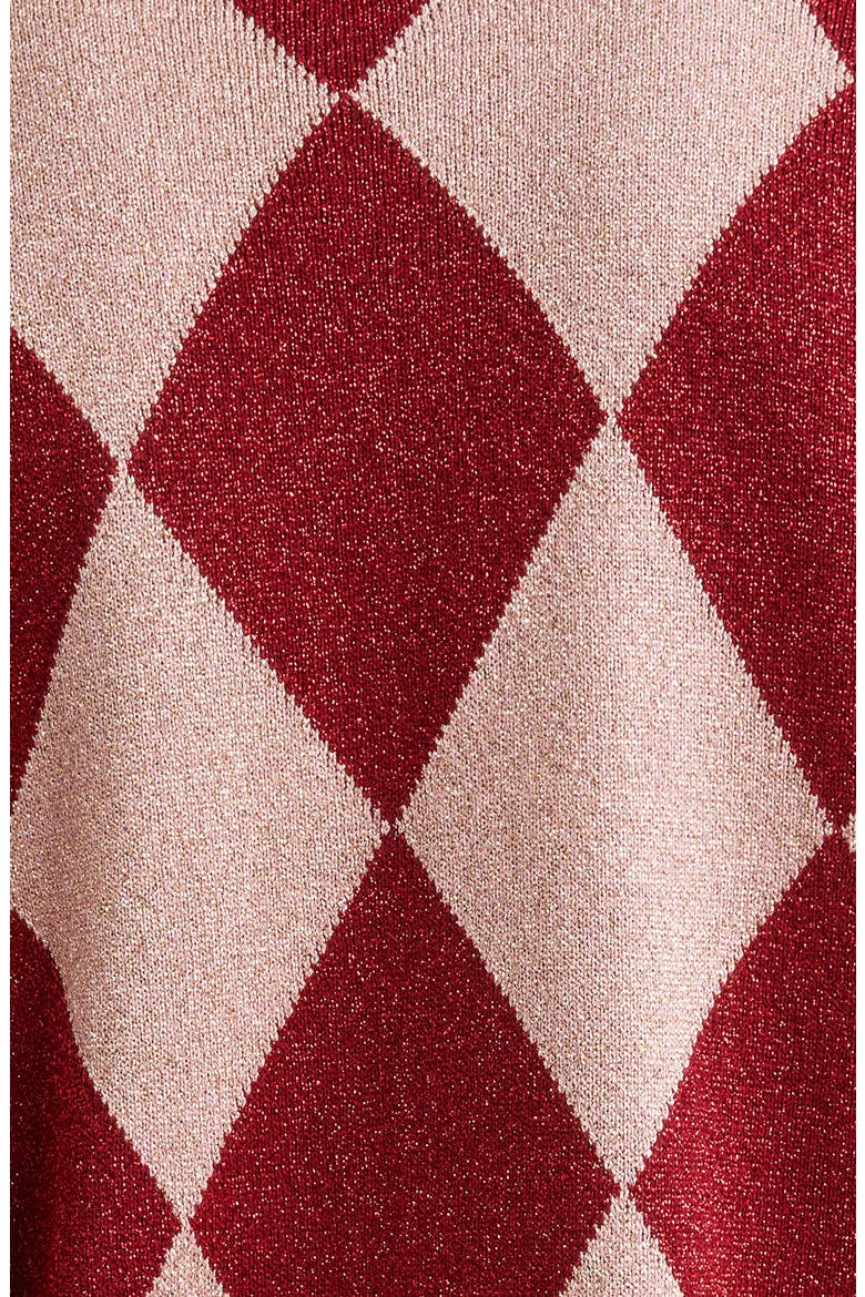 Jockey Metallic Argyle Polo, Alternate, color, PINK MULTI