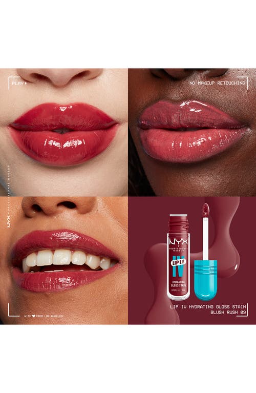 Nyx Professional Makeup Lip I.v. Hydrating Lip Gloss Stain In Blush Rush
