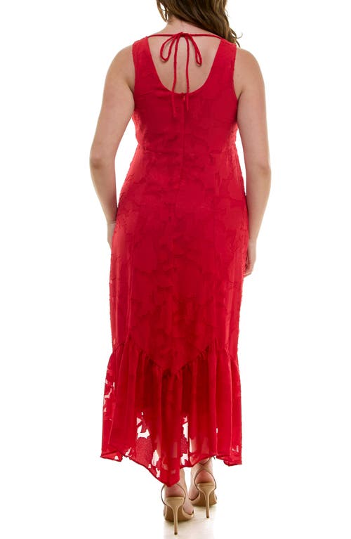 TAYLOR DRESSES TAYLOR DRESSES FLORAL BURNOUT MAXI DRESS 