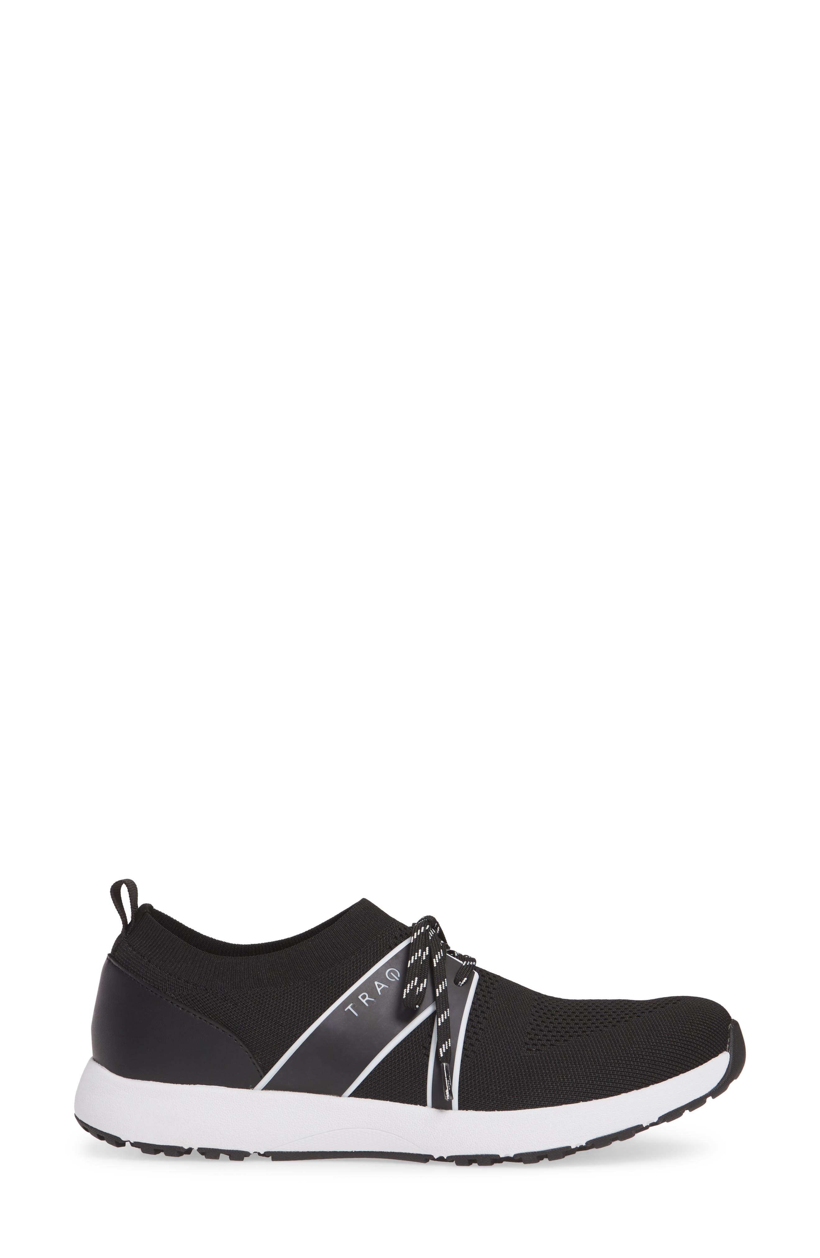 Alegria Qool Water Resistant Knit Sneaker, Alternate, color, BLACK