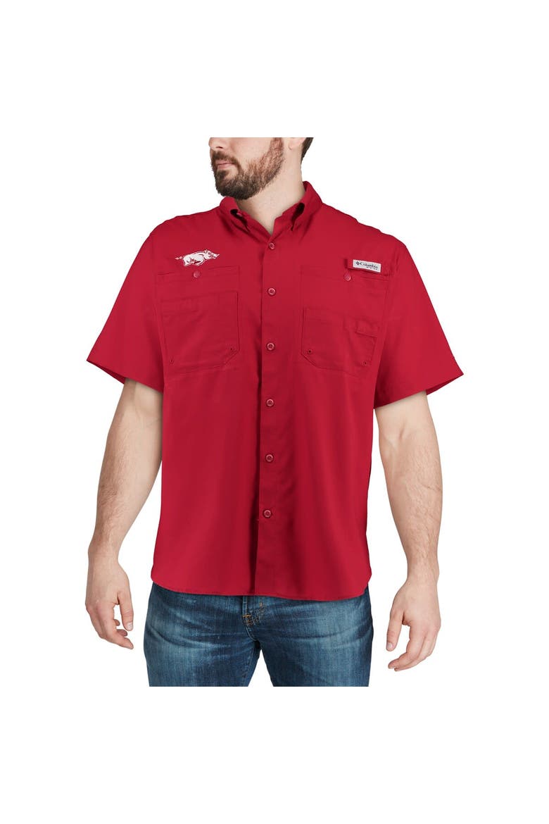 Men's Columbia Cardinal Arkansas Razorbacks PFG Tamiami Shirt, Alternate, color, Cardinal