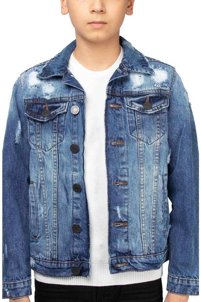 Kids' Denim Jacket, Alternate, color, MEDIUM BLUE
