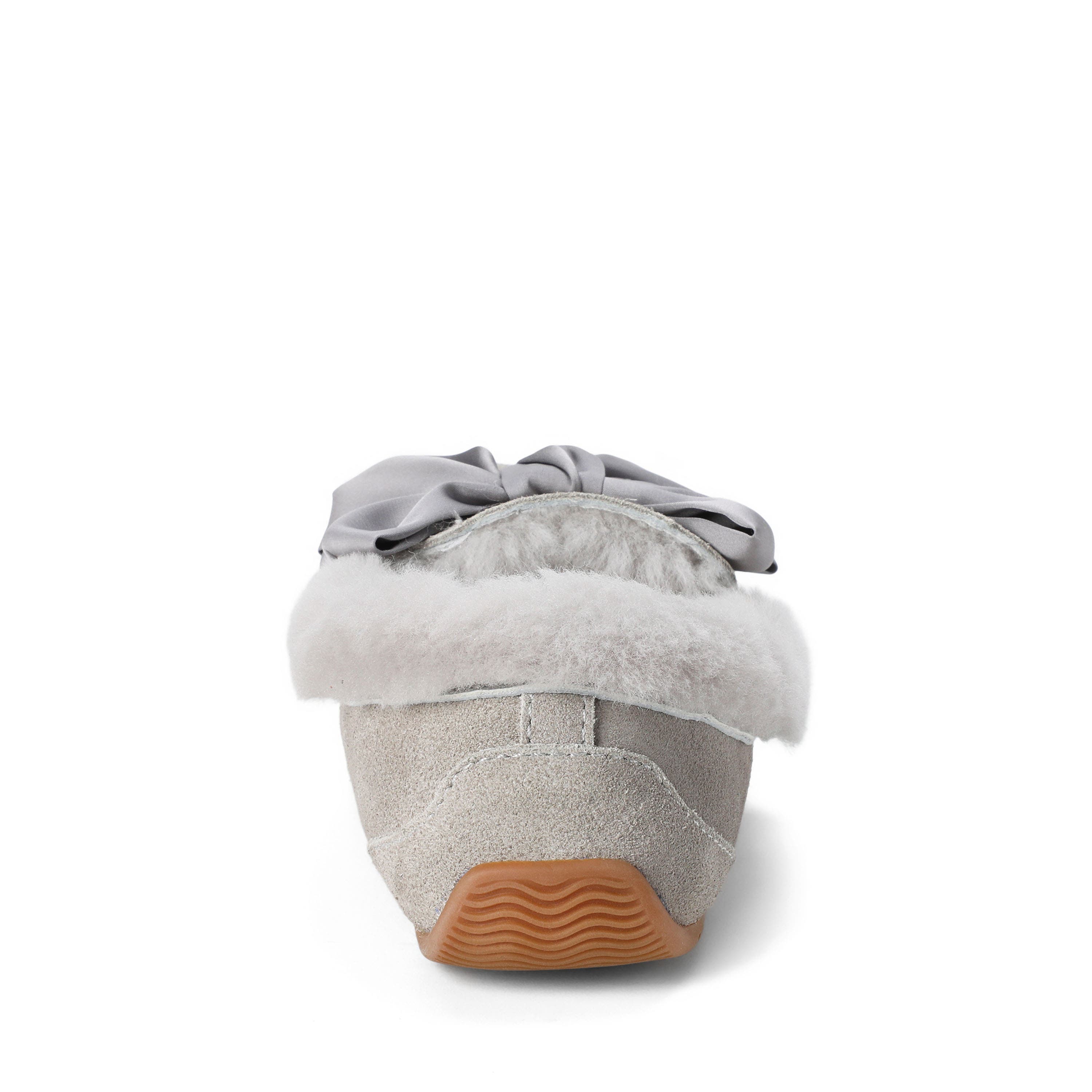 Fireside Mel Dream Bow Moccasin Slippers, Alternate, color, Smoke