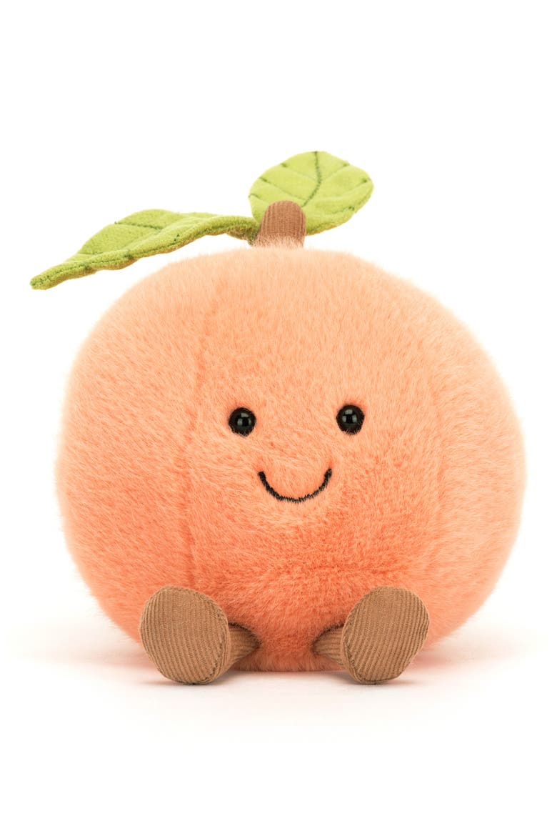 Amuseables Peach Plush Toy, Main, color, PEACH