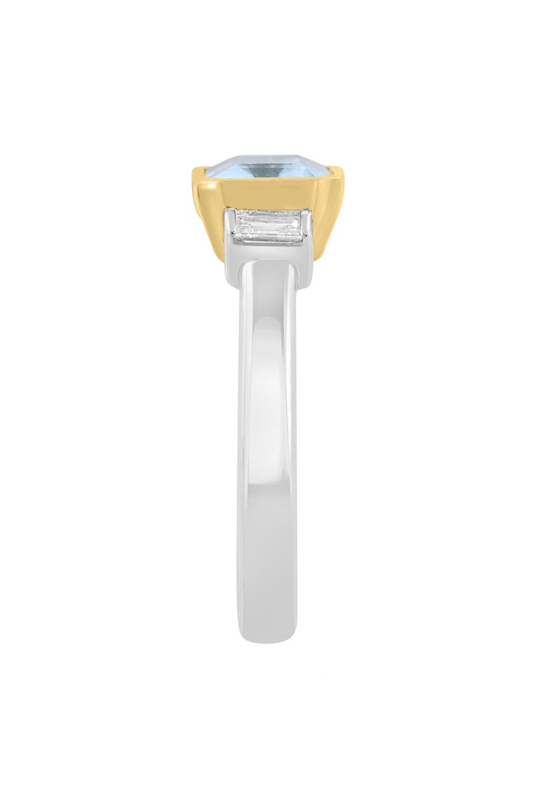 Diamond & Aquamarine Two-Tone Ring, Alternate, color, BLUE