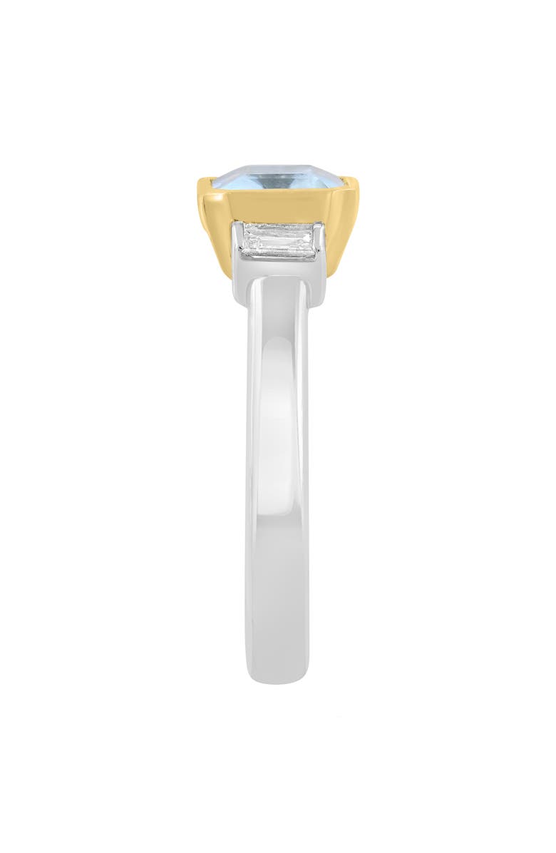 EFFY Diamond & Aquamarine Two-Tone Ring, Alternate, color, Blue