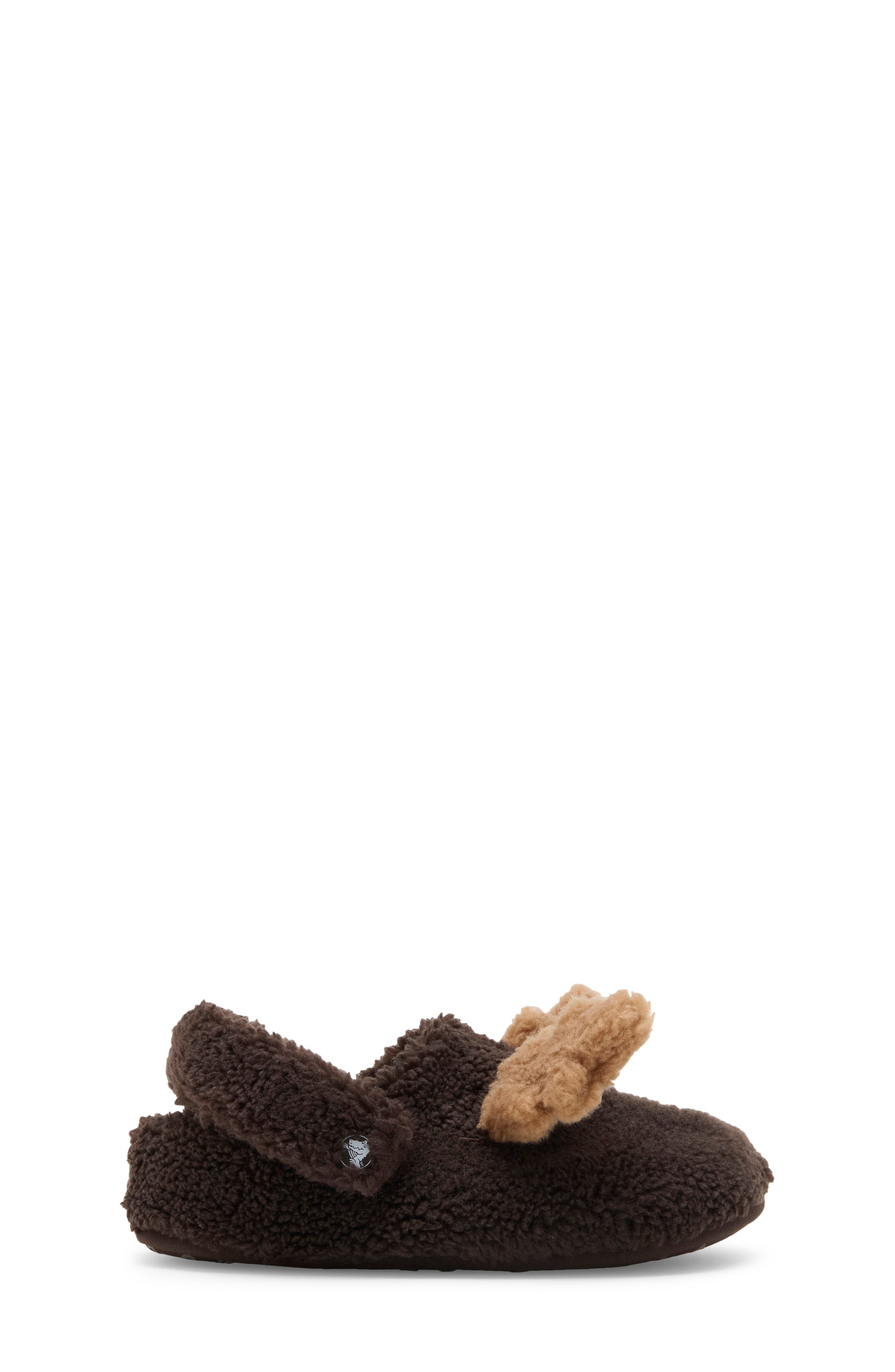 Kids' Classic Cozzzy Reindeer Slipper, Alternate, color, ESPRESSO