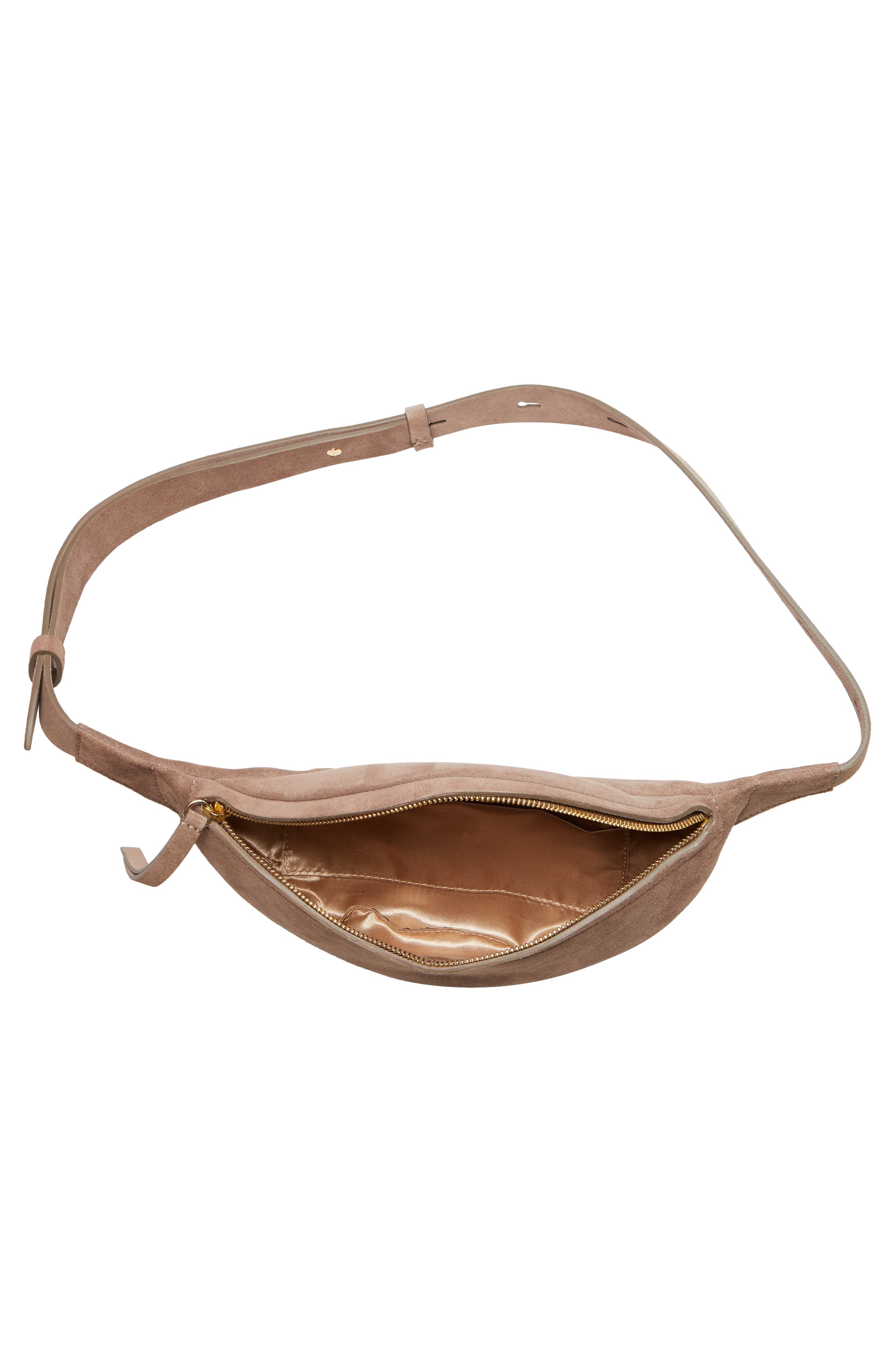 Nanushka Lubo Suede Belt Bag, Alternate, color, 