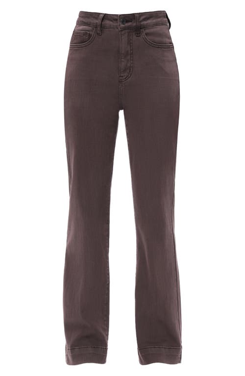 Bayeas High Waist Bootcut Jeans In Brown