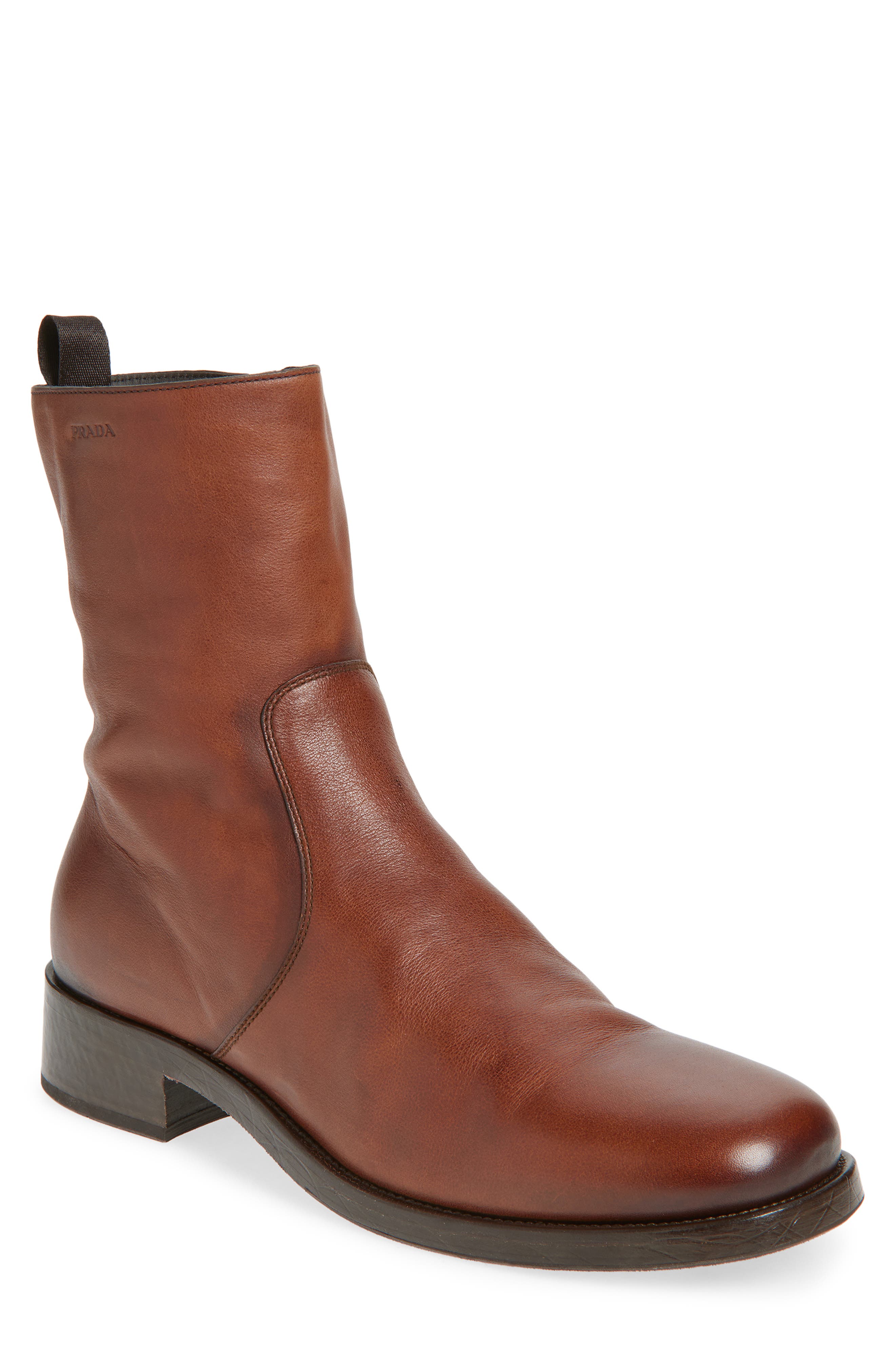 Prada Stivale Boot, Main, color, Cacao