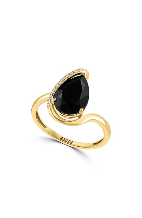 Onyx & Diamond Ring - 0.05ct.