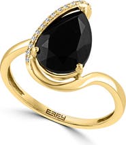 EFFY Onyx & Diamond Ring - 0.05ct.